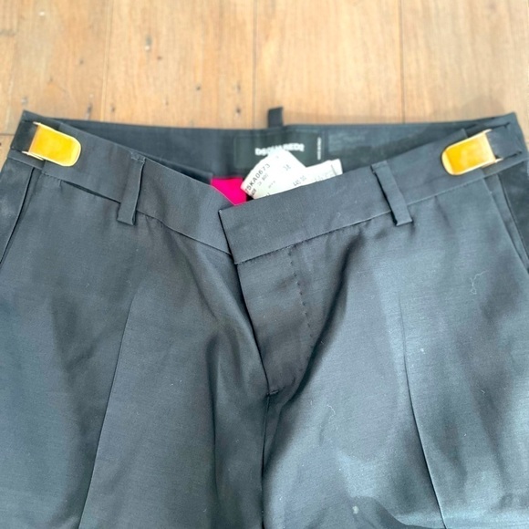 DSquared2 black pants with gold clasp NWT - Picture 3 of 5
